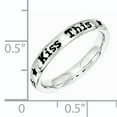 thumbnail image 2 of Sterling Silver Lyric Kiss This Ring, 2 of 5
