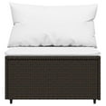 thumbnail image 6 of vidaXL 4 Piece Patio Lounge Set with Cushions Brown Poly Rattan, 6 of 11