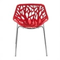 thumbnail image 4 of LeisureMod Dining Chair with Molded Polypropylene Seat and Chrome Legs Tree-Inspired Cutout Back Design Stackable for Modern Home, Kitchen, Cafes Asbury Collection, 4 of 9