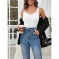 thumbnail image 4 of Charmo Débardeurs en Coton pour Femmes à Col en V, Bretelles Plus Larges et Ajustables, Camisole avec Soutien-Gorge, 4 of 7