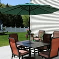 thumbnail image 4 of Sunnydaze 96" Green Solid Octagon Market Umbrella with Push-Button Tilt, 4 of 13