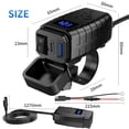 thumbnail image 3 of Motorcycle Phone Chargers PD3.0+QC3.0 Quick Charge Device Waterproof SAE to USB Adapter with On/Off Switch Real Time Voltage Display for Phone, Tablet, GPS Navigation, 3 of 7