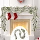 thumbnail image 1 of Christmas Decorative Rattan White Flocked Doorway Staircase Handrail Decorations Pines Branches Rattan Set, 1 of 7