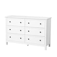 thumbnail image 7 of 6 Drawer Dresser - Wooden Chest of Drawers, Retro Minimalist Storage Organizer for Bedroom, Living Room, Entryway - White, 7 of 7