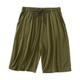 thumbnail image 4 of YLSDY Fashion Running Shorts for Men Casual Solid Color Workout Athletic Elastic Waist Shorts Lightweight Flowy Loose Short Army Green L, 4 of 8