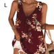 thumbnail image 1 of Guardurnaity Camiseta sin mangas con cuello en V estampado para mujer Prendas para la parte del cuerpo Vino rojo L Guardurnaity AP002036-27, 1 of 4