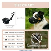 Colenumone Dog Muzzle – Mesh Soft Muzzle for Small Medium Large Sized Dogs, Adjustable for No Bark, Scavenging, Licking & Chewing, Prevent Biting, Black (S–XL)