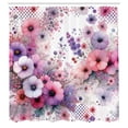 thumbnail image 4 of Ambesonne Pink Shower Curtain, Fantasy Wildflowers Garden, 69"Wx84"L, Blue Violet Ceil Blue, 4 of 4