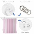 thumbnail image 5 of Pink Striped Waterproof Fabric Shower Curtain,Luxurious White Stripes Modern Abstract Art Waterproof Fabric Shower Curtain for Bathroom Curtains Bathtubs Shower Curtains with 12 Hooks Small 36x72in, 5 of 8