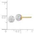 thumbnail image 3 of 14K Yellow Gold Earring Ball Women'S Crystal 7 mm 6Mm Post Earrings, 3 of 3