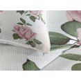 thumbnail image 3 of Ambesonne Rose Quilted Coverlet 3 Pcs, Springtime Bouquets Nature, King Size, Pale Pink Reseda Green, 3 of 4