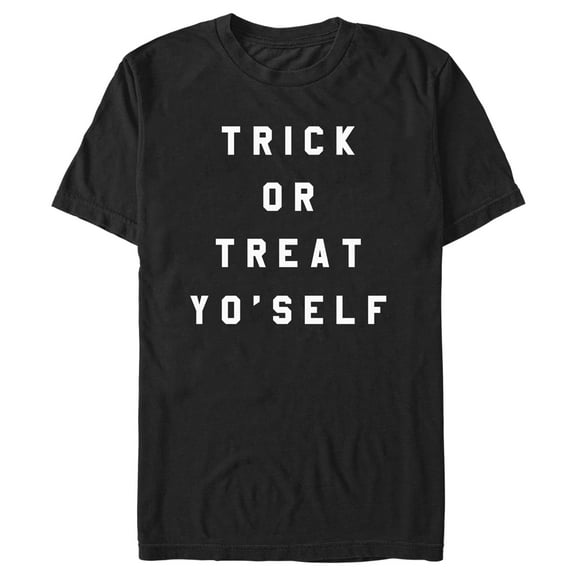 Men's Lost Gods Halloween Trick Or Treat Yo' Self Graphic Tee Black Large