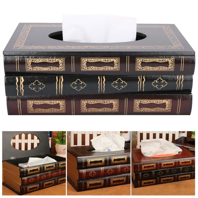 CAJA de Pañuelo de Madera, Caja Decorativa de Tejido de Cajas de Tejido, Para la Oficina de la Sala de Estar
