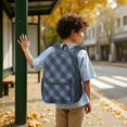 thumbnail image 6 of Blue and Black Checkered Pattern 17" School Backpacks for Teens,Waterproof Oxford Fabric,S-Shape Padded Straps for School,Travel,Hiking,Camping, 6 of 6