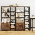 thumbnail image 6 of Costway 55.5" Tall Bookcase with 2-Door Cabinet Metal Frame Freestanding Display Rack, 6 of 10