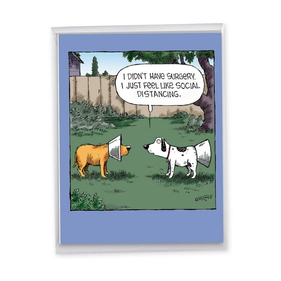 NobleWorks Jumbo Funny Get Well Greeting Card 8.5 x 11 Inch with Envelope (1 Pack) Big, Jumbo No Surgery J9293GWG