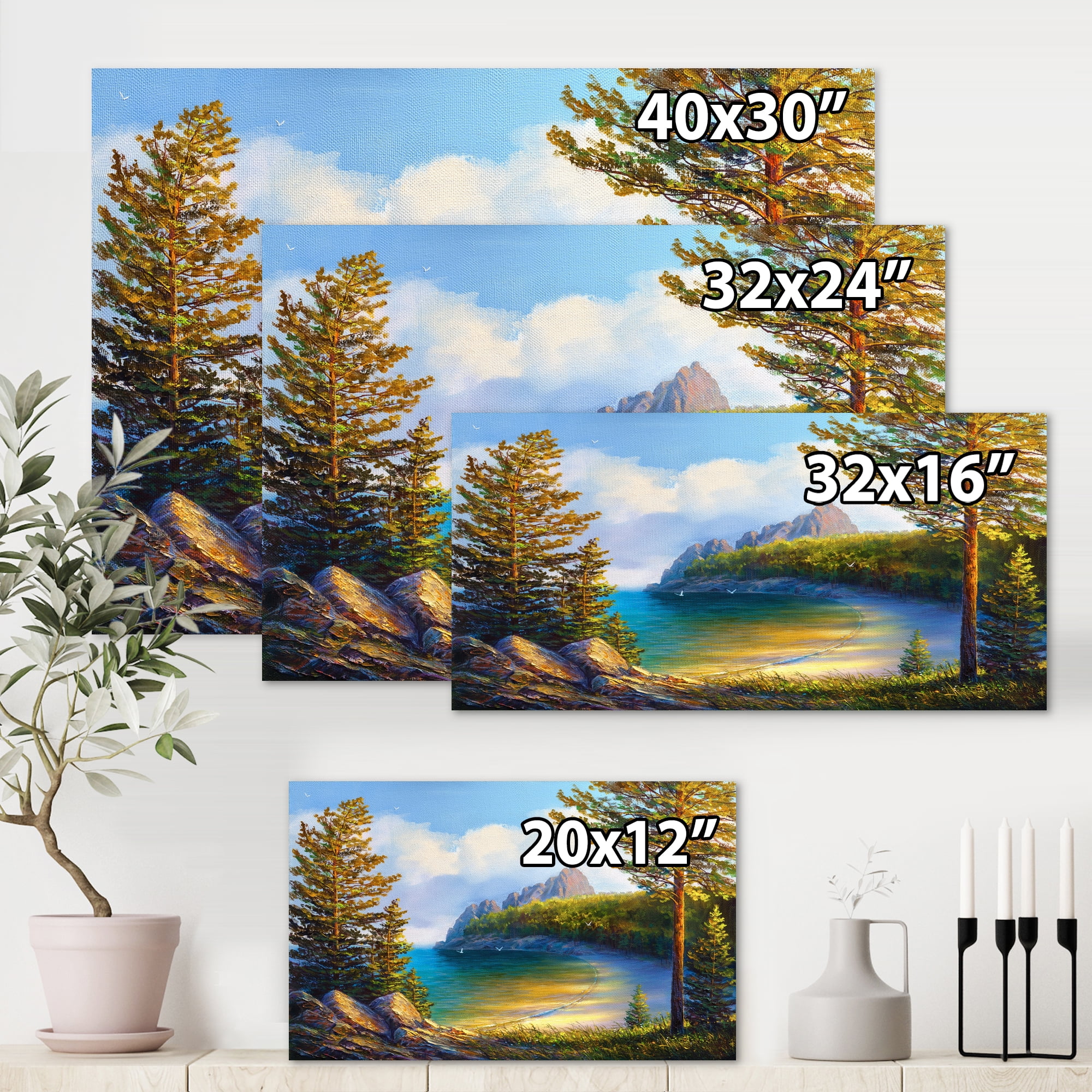 Designart ' Sunrise By The Wild Beach ' Nautical & Coastal Canvas Wall Art Print