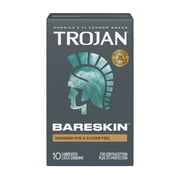 TROJAN Sensitivity BareSkin Lubricated Premium Latex Condoms 10 Each