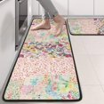 thumbnail image 2 of Kitchen Rugs Sets Of 2,Pioneer Flower Floral Print Pattern Anti Fatigue Kitchen Mat Rugs Non Slip Washable,Decorative Kitchen Floor Mats for Kitchen,Sink,Laundry,17"x47"+17"x47", 2 of 5