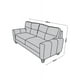 thumbnail image 4 of Love seat El Bazar Store Sidney Lino Gris oxford 2 plazas, Modular, Moderno, Sala, Sofa, 4 of 4