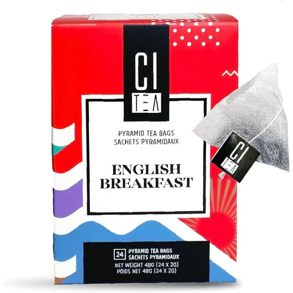 English Breakfast Black Tea in Tea Bags Individually Packaged - 2g x 24 Teabags - Citea