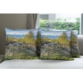 thumbnail image 6 of Ambesonne Landscape Throw Pillow Cover 4 Pack, Snowy Alps Mountain, 24", Green Blue, 6 of 7