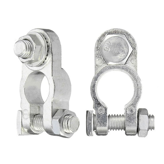 2X Aluminum Alloy Positive Negative Pole Car Battery Terminal Clips Clamp X2M5