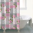 thumbnail image 4 of Pioneer Flower Floral Print Pattern Shower Curtain 84"x72", Bathroom Decorative Shower Curtain Set with 12 Hooks, Waterproof Washable, 4 of 6
