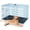 Blue, variant on XF XINFENG Folding Dog Cage 36 inch Metal Wire Dog Crate with Tray, Double Door with Divider Panel, Pet Kennel for Indoor Outdoor, Black