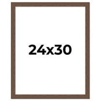 24x30 Frame Brown Farmhouse Solid Wood Picture Frame Width 1.5 Inches | Interior Frame Depth 0.5