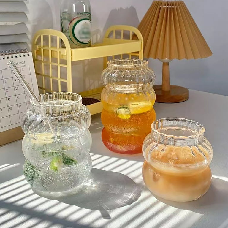 1pc Drinking Glasses with Bamboo Lids and Glass Straw, 19oz Glass Cups for  Beer, Coffee Decor Wedding Anniversary Christmas Birthday Presents D -  Walmart.com