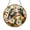 Acrylic 3.5 Inch, variant on Small Birds and Blossom Stained Glass Panel – Round Window Decor