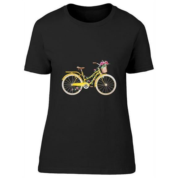 Yellow Bicycle In Watercolor Tee Women's -Image by Shutterstock