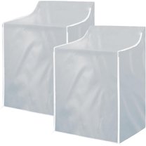 2Pack Washer and Dryer Covers, Portable Washer Cover with Zipper Design Dustproof Waterproof Laundry Covers for Washer and Dryer，Easy Use Fit for Most Front-loading Machine (2pcs(Black))