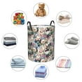 thumbnail image 6 of Balery Colorful Flowers Round Laundry Basket with Handles Waterproof Freestanding Laundry Hamper for Clothes Toys in the Dorm and Family-Medium, 6 of 8