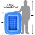 thumbnail image 4 of Inflatable Kiddie Pool, 45" x 35" X 14" Blue Kids Swimming Pool Summer Water Fun, 4 of 5