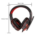 thumbnail image 2 of Auriculares para juegos Consola de juegos para computadora Sonido envolvente estéreo Auriculares con cable de 3,5 mm Auriculares, Negro Rojo, Tipo sin LED Methold EL5139-04B, 2 of 2