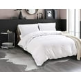 thumbnail image 1 of Mocassi 3-Piece Duvet Cover Set, 1800 Thread Count, Button Closure, Solid Color - Cooling, Breathable Material- Wrinkle, Fade, Stain Resistant, Full/Queen, White, 1 of 5