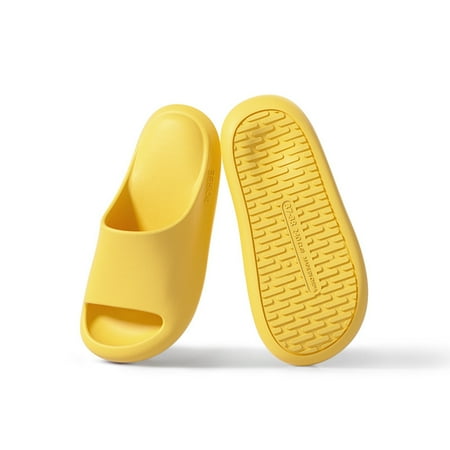 

Toyella Women s Elastic Thick-soled Bathroom Slippers For Couples In Summer Yellow 39to40