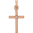 thumbnail image 5 of 19.2x9mm 14kt Rose .01 CTW Diamond Cross Pendant in 14k Rose Gold, 5 of 6
