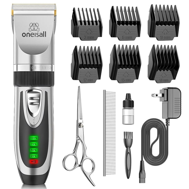Kit de peluquería canina Oneisall, bajo nivel de ruido, 2 velocidades, recargable
