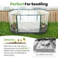 thumbnail image 6 of KING BIRD 6x3x1 ft Raised Garden Bed with Cover Galvanized Oval Planter Garden Box Outdoor for Gardening, Vegetables, Flowers , Clear, 6 of 10