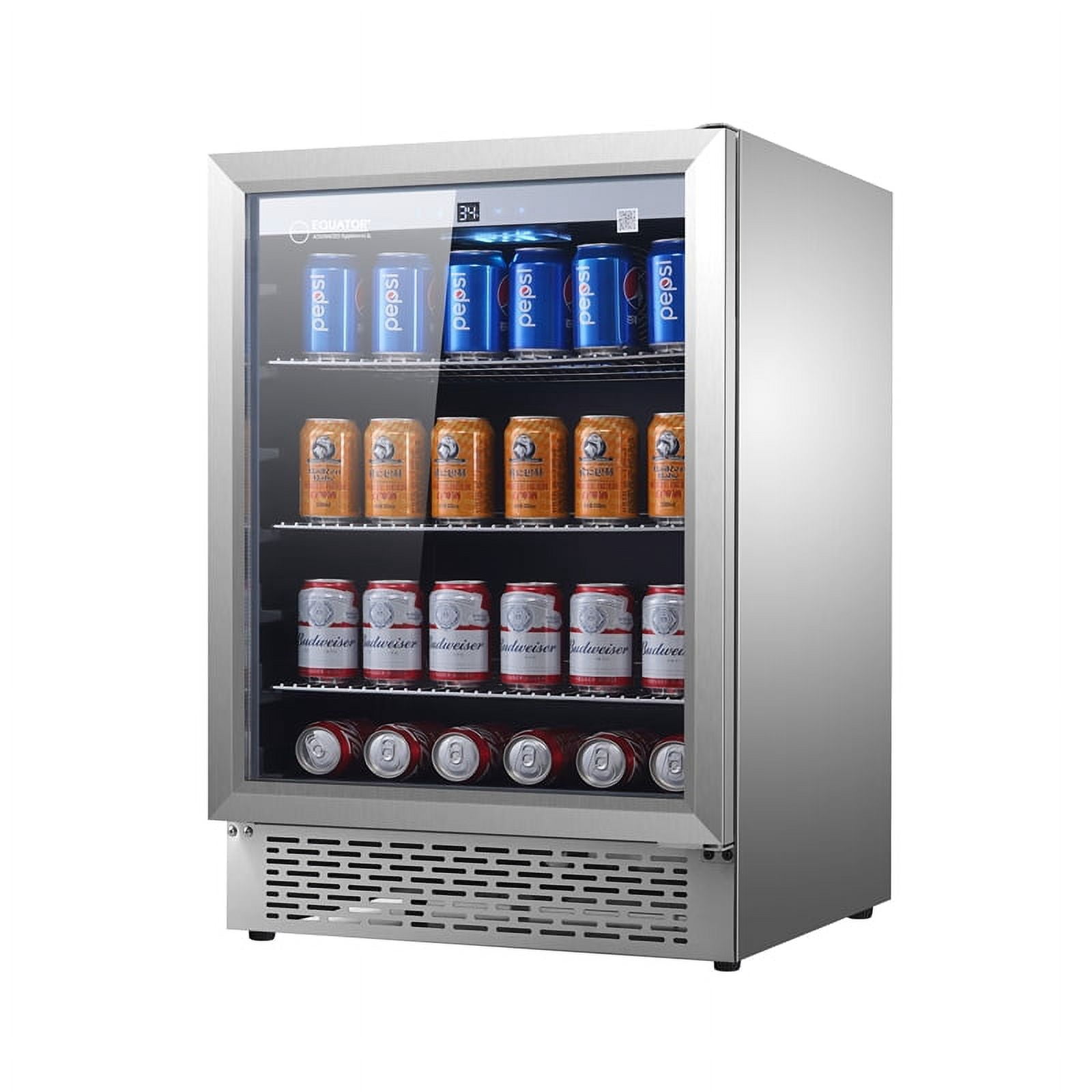 Equator 4.6cf Beverage cooler Refrigerator IPX4 Built in / FS Indoor / Outdoor 110 cans 6 Bottles