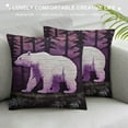 thumbnail image 3 of Shangniulu Wild Bear Pillow Cover Jungle Animal Botanical Trees Decor Cushion Case for Room Decor Sofa Lodge Cabin Rustic Style Soft Cushion Cover for Kids Teens Adults, 3 of 5