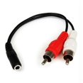 thumbnail image 1 of StarTech   StarTech Cable  6inch 3.5mm Female to 2x RCA Male Stereo Audio Cable, 1 of 1