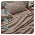 thumbnail image 4 of Queen Sheet Set - Luxury 1800 Ultra-Soft Microfiber Queen Bed Sheets - Double Brushed - Deep Pockets - Easy Fit - 4 Piece Set - Bedding Sheets & Pillowcases (Queen, Taupe), 4 of 9
