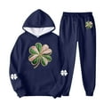 thumbnail image 2 of Wlynlyn Womens Sweatsuits St Patricks Day 2 Piece Outfits Lightweight Cute Printed Hoodies Sweatpants Tracksuits, 2 of 5