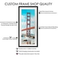 thumbnail image 5 of 16x43 Black Picture Frame with 13x39.5 White Mat Opening for 13.5x40 Image, 0.75 Inch Border, UV, 5 of 8