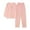 Pink, variant on Women's Autumn Winter Pajama Set - Long Sleeve V Neck Top & Pants - Soft Polyester Spandex Loungewear - Loose Fit for Sleep & Home Wear