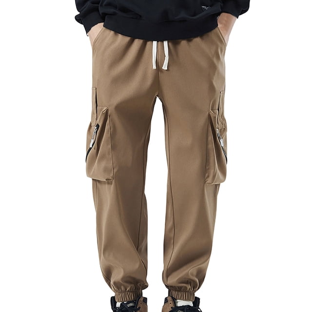 Dagugfen Pantalon Cargo pour Hommes à Cordon, Jogging Ample, Décontracté, Plein Air, Randonnée, avec Poches